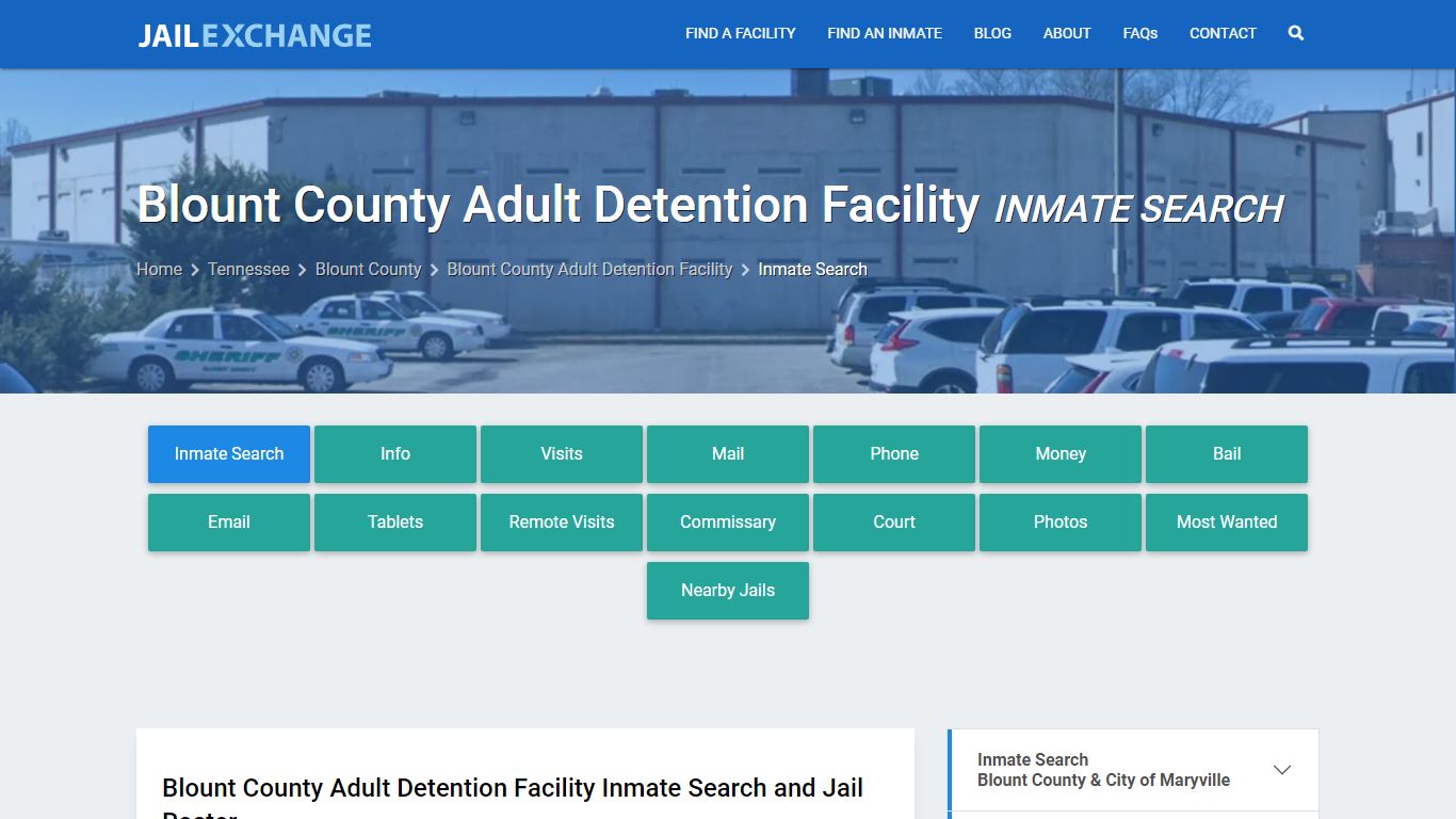 Blount County Adult Detention Facility Inmate Search - Jail Exchange